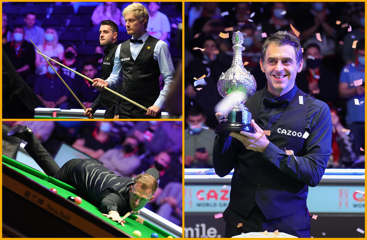 Professional snooker players at the snooker world grand prix event